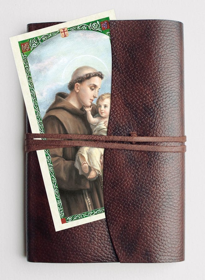 Trendzeen Mini St Anthony Statue Metal (2 Inch) Saint Anthony Laminated Prayer Card, The Lord's Prayer Card | Saint Anthony Padua Figurine | Magnetic Sticky Statue Base for Car Dash or Flat Surfaces, 3 Items - Image 5